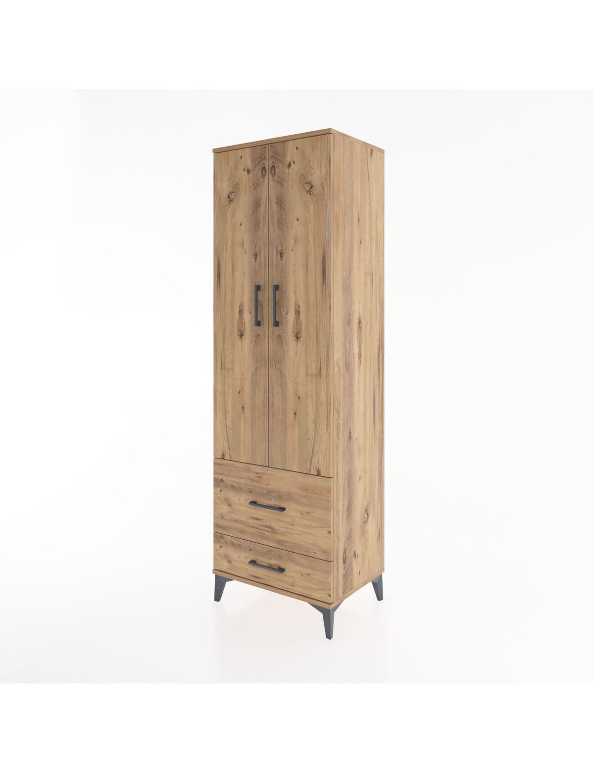 Hyperion Dolap 4 Raflı 2 Çekmeceli 2 Kapaklı 60x44x195 - S59M017V9B