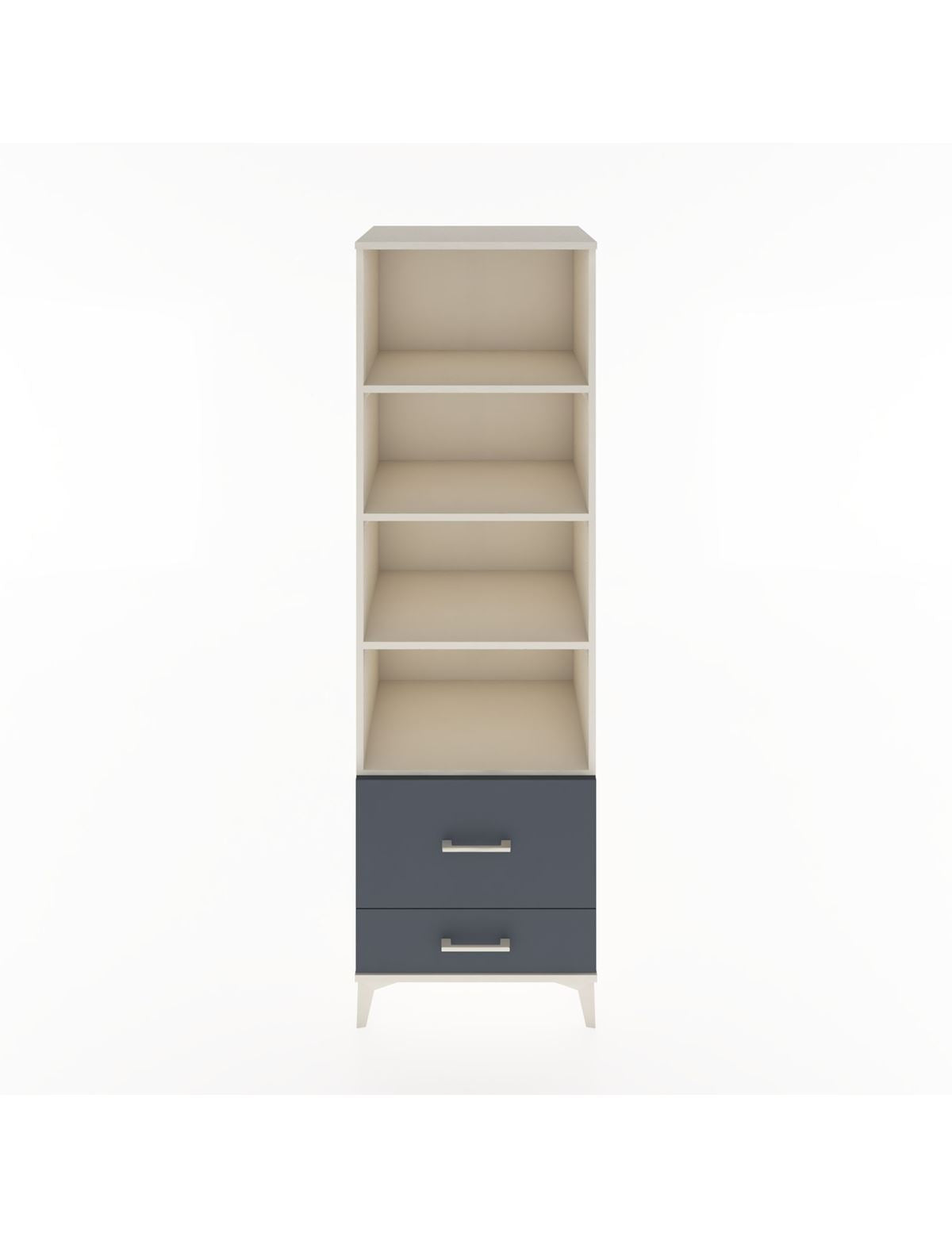 Hyperion Dolap 4 Raflı 2 Çekmeceli 60x44x195 Aytaşı-Antrasit