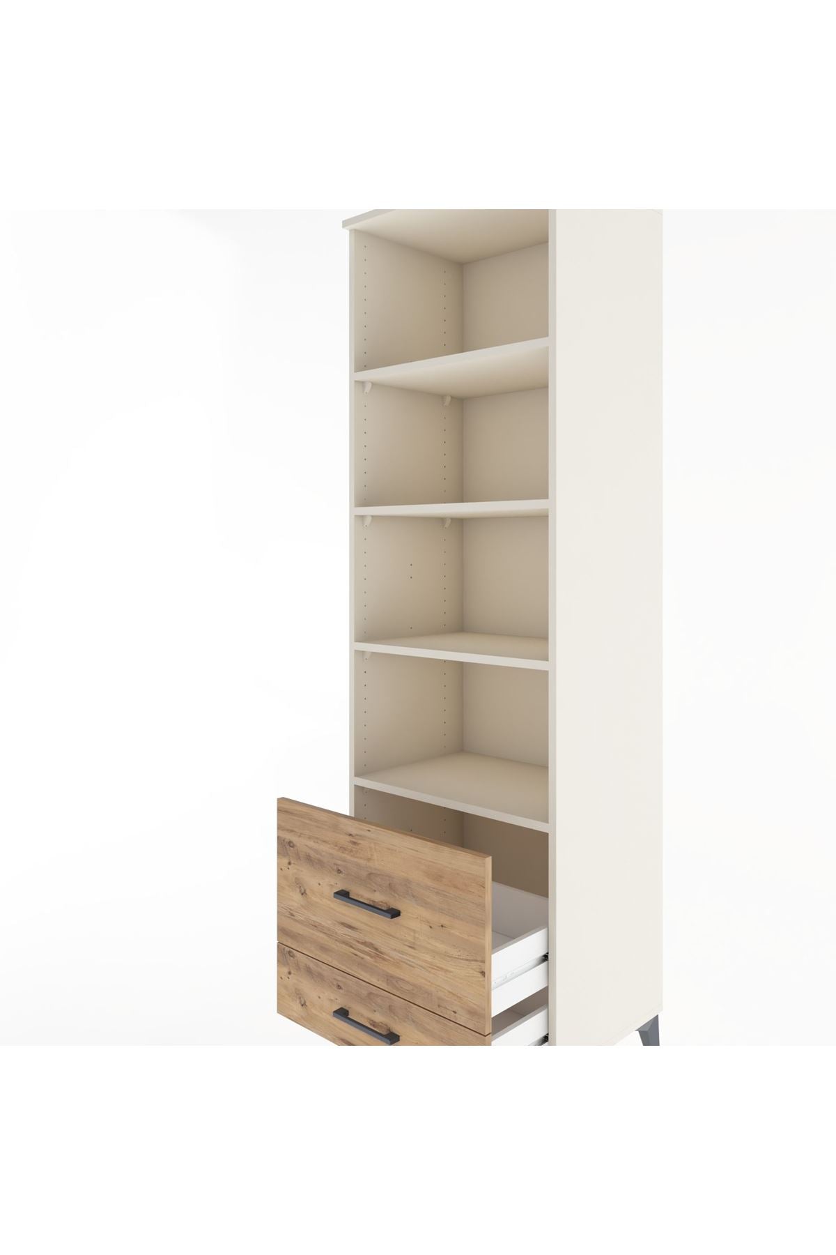 Hyperion Dolap 4 Raflı 2 Çekmeceli 60x44x195 Aytaşı-Çam