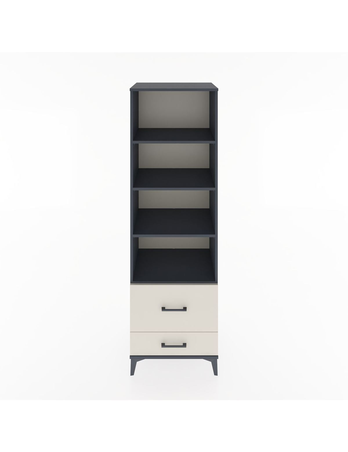 Hyperion Dolap 4 Raflı 2 Çekmeceli 60x44x195 Antrasit-Aytaşı