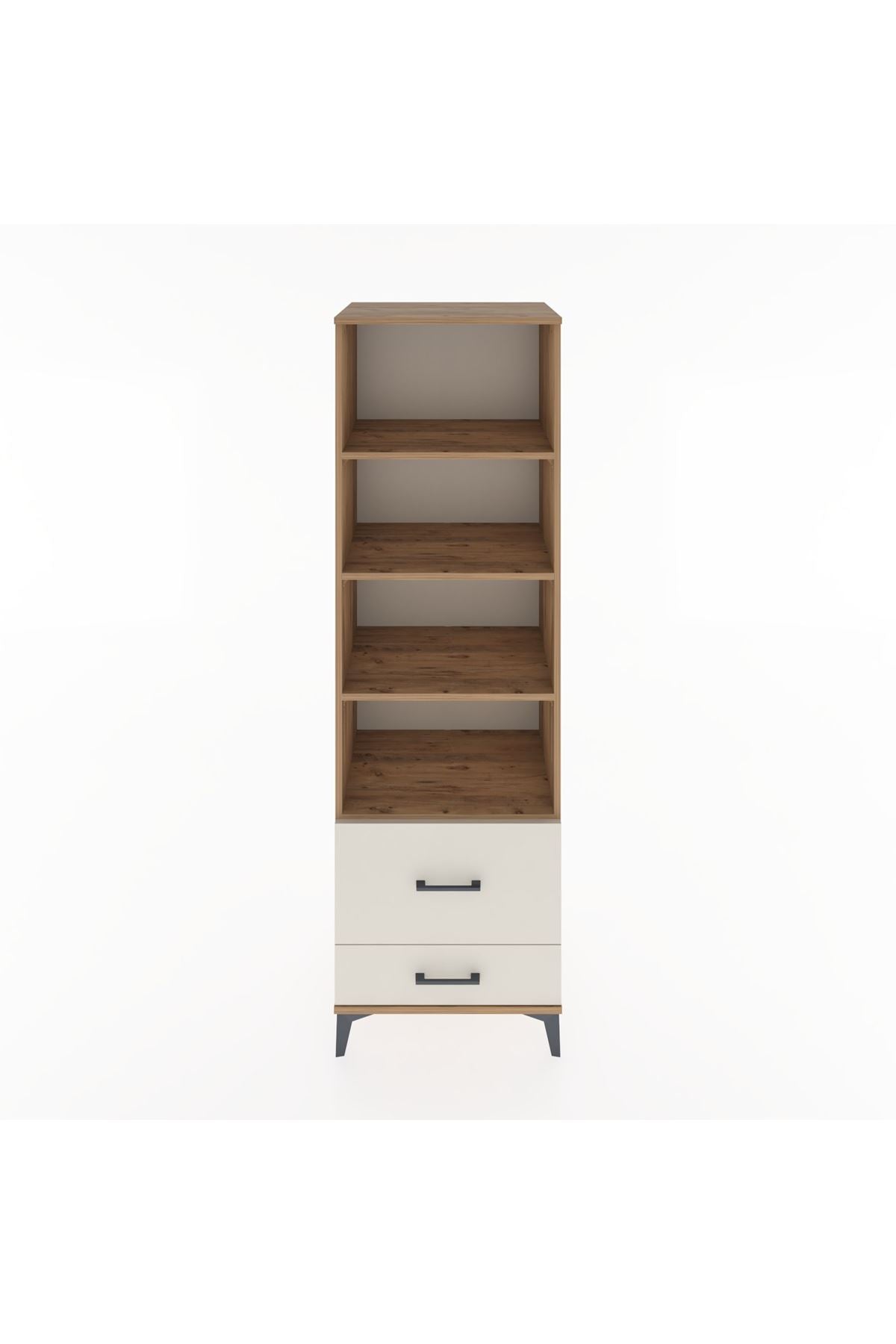 Hyperion Dolap 4 Raflı 2 Çekmeceli 60x44x195 Çam-Aytaşı