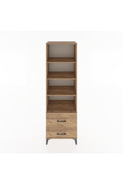 Hyperion Dolap 4 Raflı 2 Çekmeceli 60x44x195 Çam-Çam