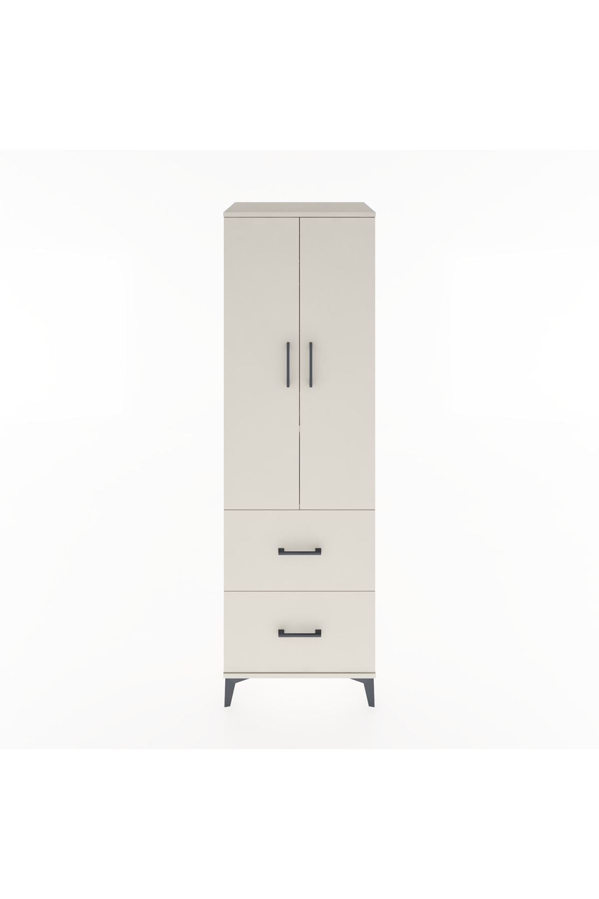 Hyperion Dolap 2 Raflı 2 Çekmeceli Tek Askılı 60x44x195 Aytaşı-Aytaşı