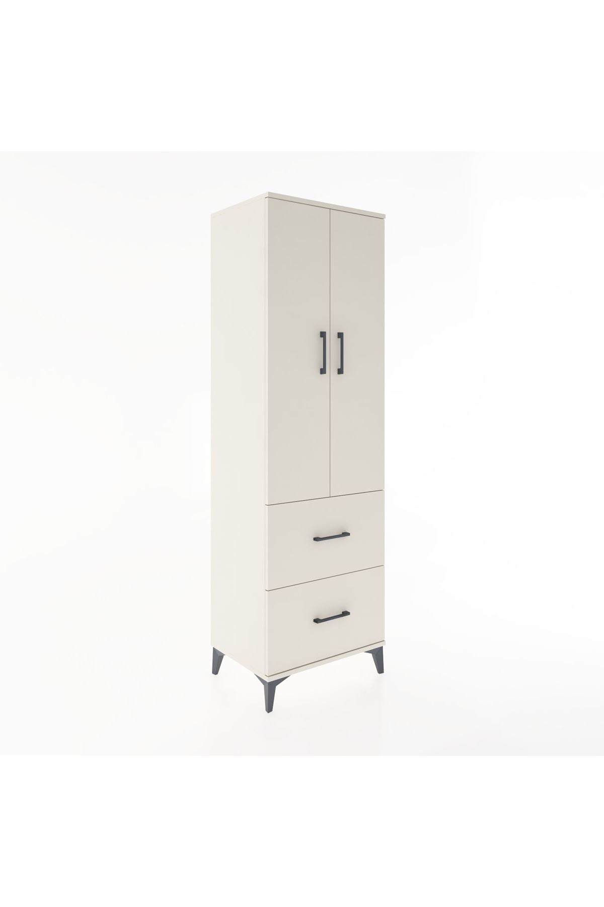 Hyperion Dolap 2 Raflı 2 Çekmeceli Tek Askılı 60x44x195 Aytaşı-Aytaşı