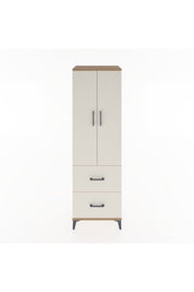 Hyperion Dolap 2 Raflı 2 Çekmeceli Tek Askılı 60x44x195 Çam-Aytaşı