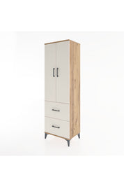 Hyperion Dolap 2 Raflı 2 Çekmeceli Tek Askılı 60x44x195 Çam-Aytaşı