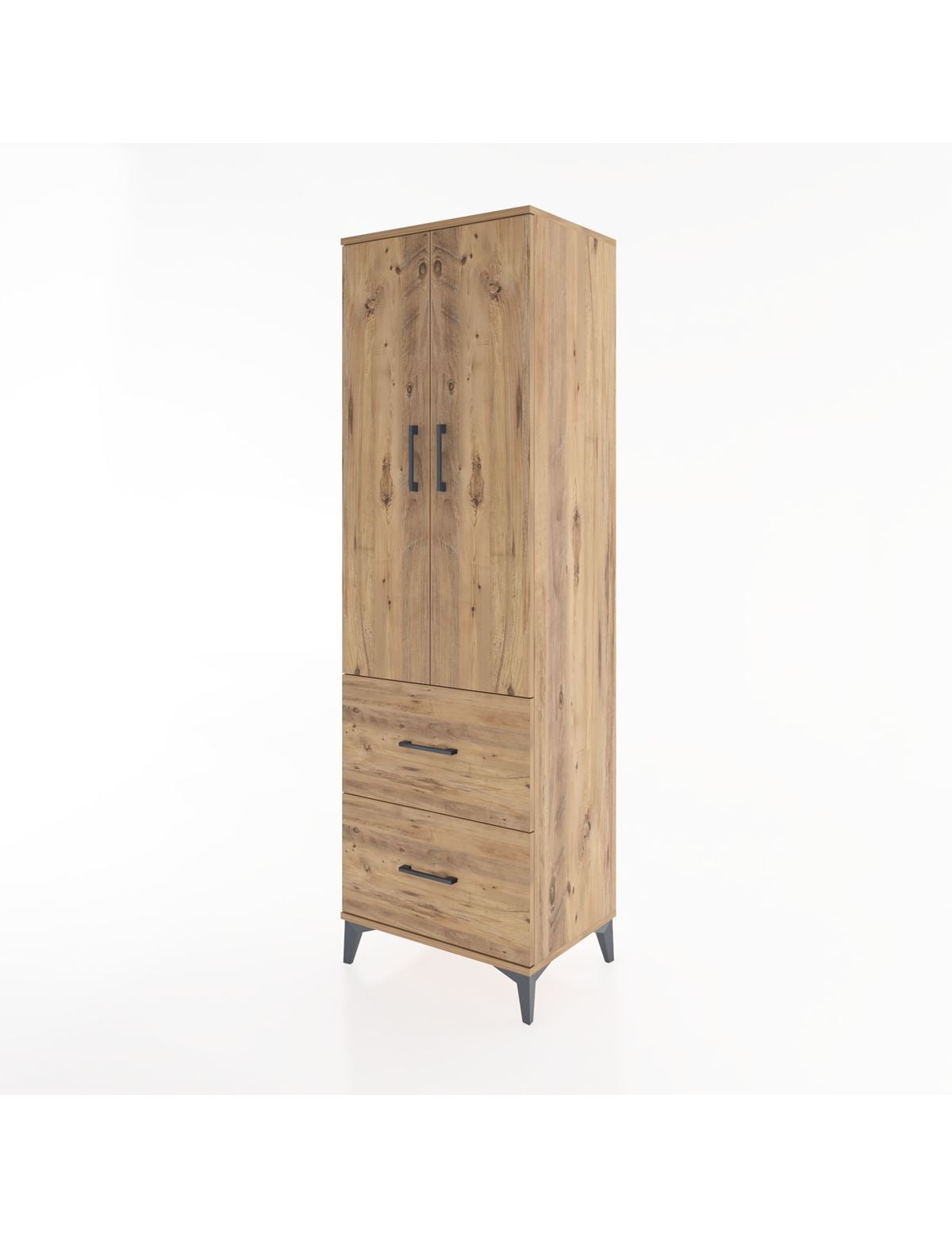 Hyperion Dolap 2 Raflı 2 Çekmeceli Tek Askılı 60x44x195 - S59M019V9B