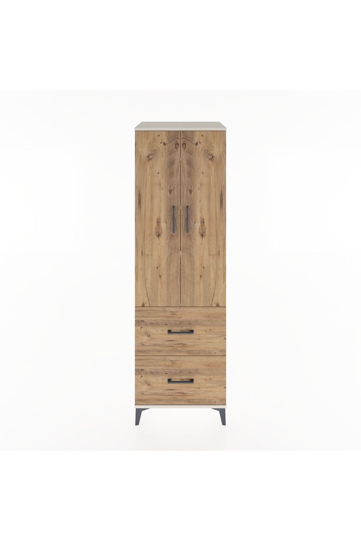 Hyperion Dolap 4 Raflı 2 Çekmeceli 2 Kapaklı 60x44x195 Aytaşı-Çam