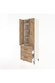 Hyperion Dolap 4 Raflı 2 Çekmeceli 2 Kapaklı 60x44x195 Aytaşı-Çam