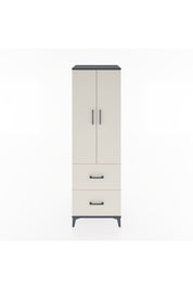 Hyperion Dolap 4 Raflı 2 Çekmeceli 2 Kapaklı 60x44x195 Antrasit-Aytaşı
