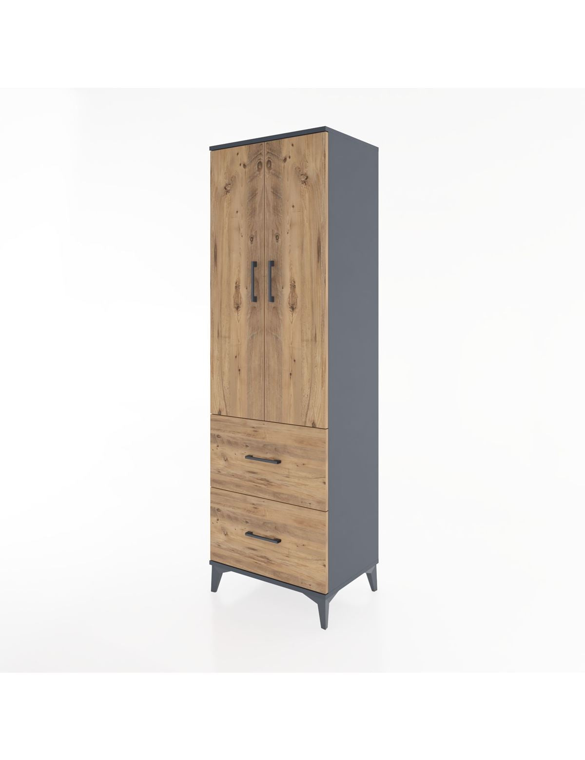 Hyperion Dolap 4 Raflı 2 Çekmeceli 2 Kapaklı 60x44x195 - S59M020V6B