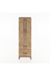 Hyperion Dolap 4 Raflı 2 Çekmeceli 2 Kapaklı 60x44x195 Çam-Çam