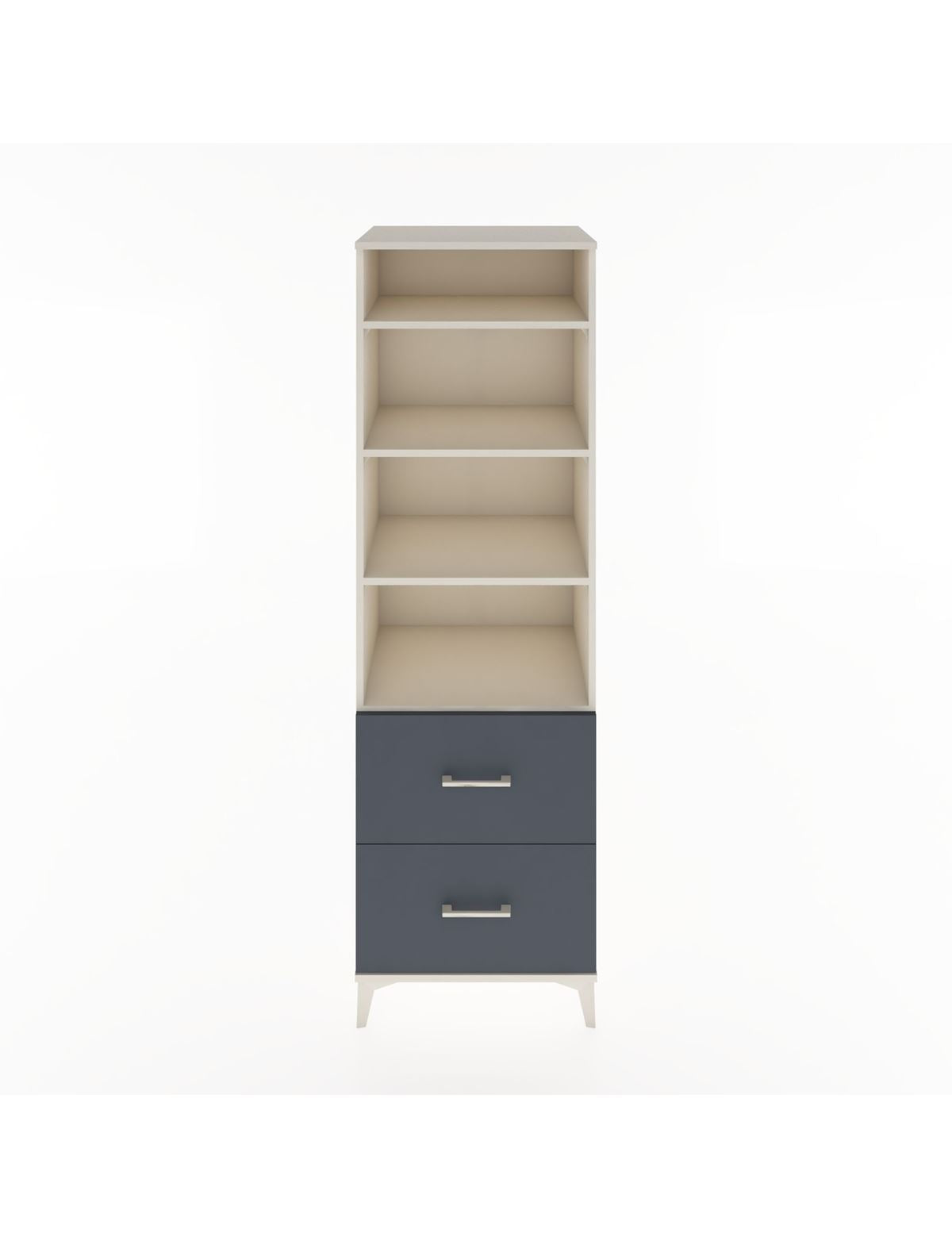 Hyperion Dolap 4 Raflı 2 Çekmeceli 60x44x195 Aytaşı-Antrasit