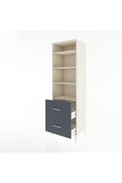 Hyperion Dolap 4 Raflı 2 Çekmeceli 60x44x195 Aytaşı-Antrasit