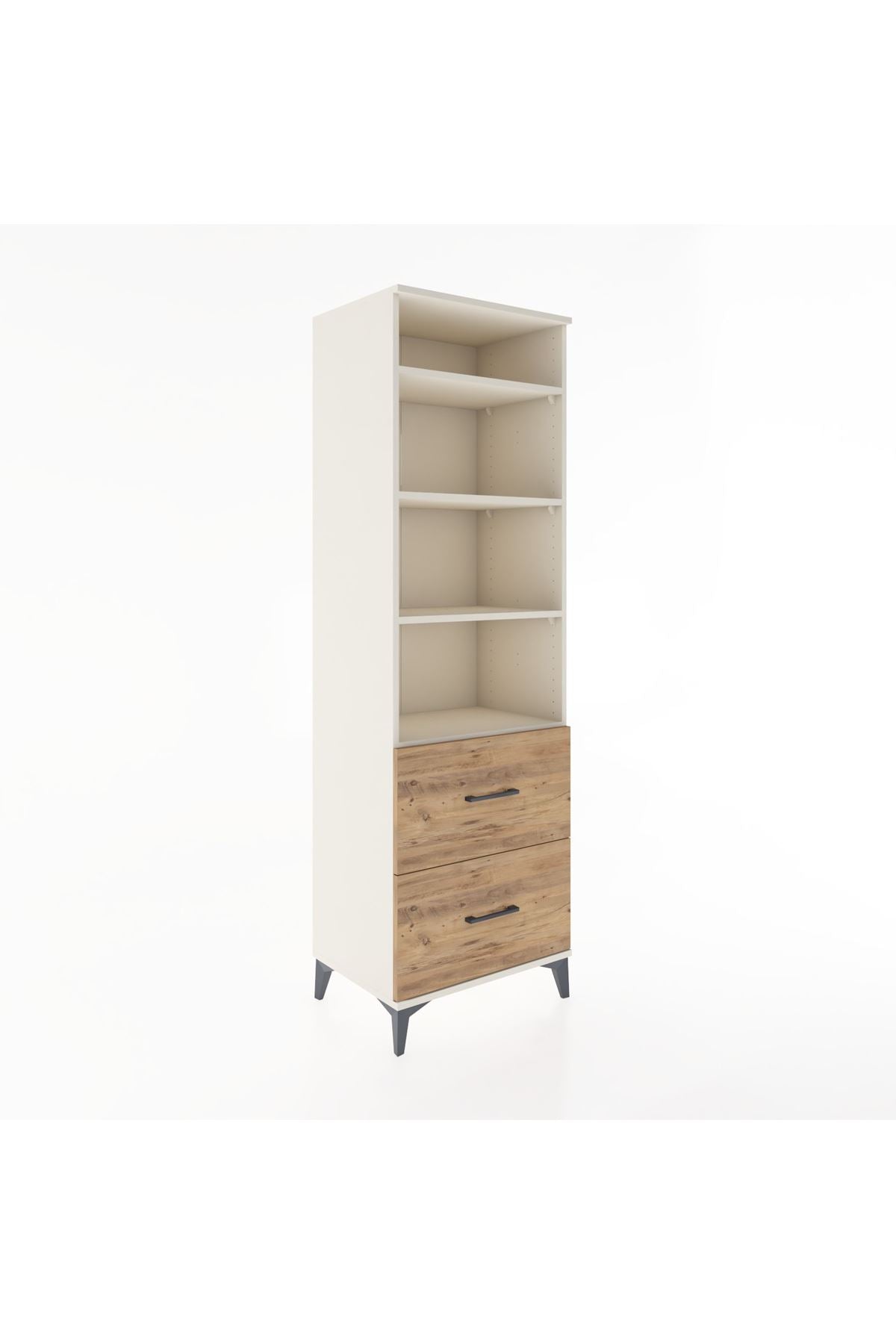 Hyperion Dolap 4 Raflı 2 Çekmeceli 60x44x195 Aytaşı-Çam