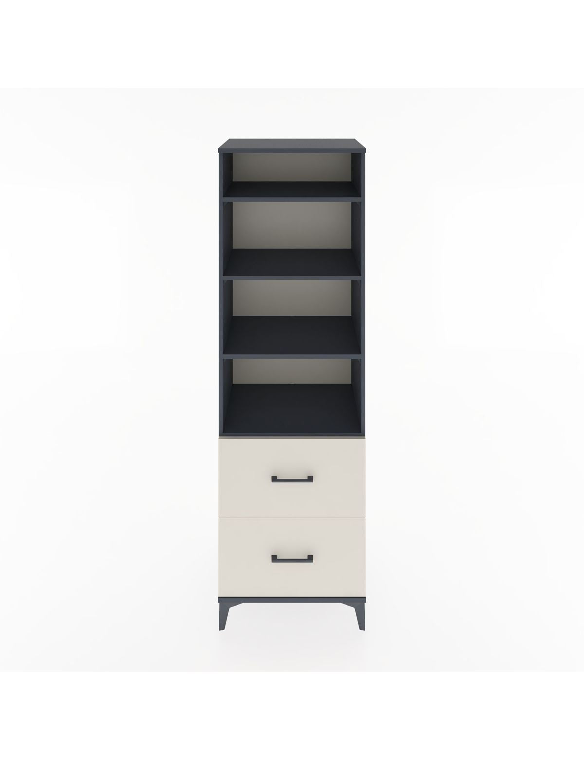 Hyperion Dolap 4 Raflı 2 Çekmeceli 60x44x195 Antrasit-Aytaşı