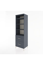 Hyperion Dolap 4 Raflı 2 Çekmeceli 60x44x195 Antrasit-Antrasit