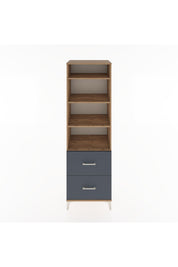 Hyperion Dolap 4 Raflı 2 Çekmeceli 60x44x195 Çam-Antrasit