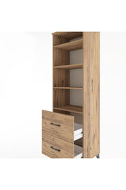 Hyperion Dolap 4 Raflı 2 Çekmeceli 60x44x195 Çam-Çam