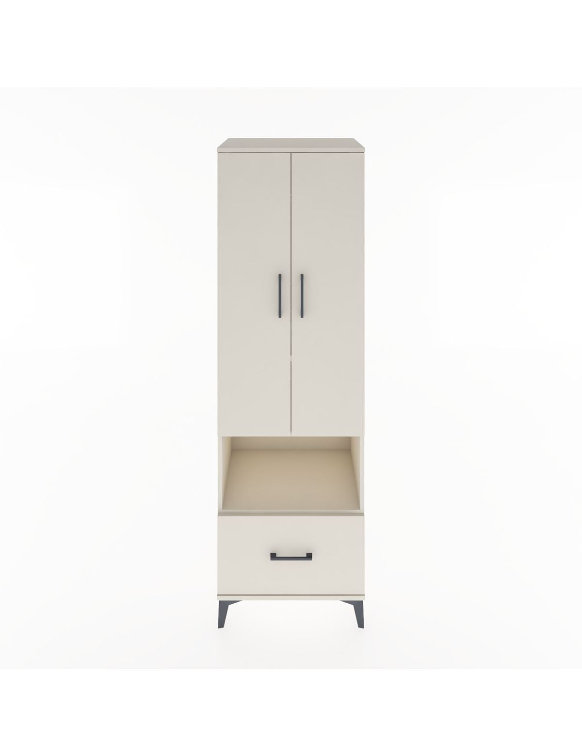 Hyperion Dolap 3 Raflı Tek Çekmeceli Tek Askılı 60x44x195 Aytaşı-Aytaşı