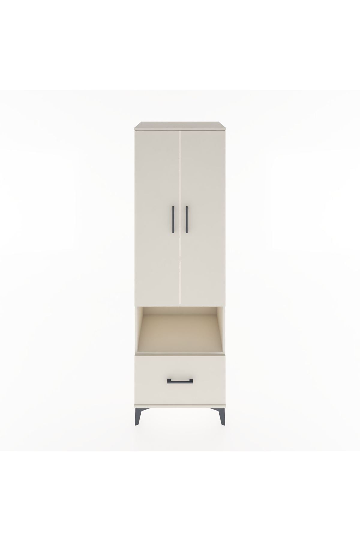 Hyperion Dolap 3 Raflı Tek Çekmeceli Tek Askılı 60x44x195 Aytaşı-Aytaşı