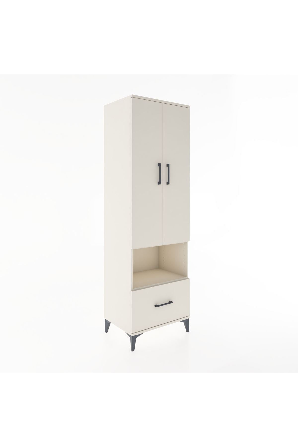 Hyperion Dolap 3 Raflı Tek Çekmeceli Tek Askılı 60x44x195 Aytaşı-Aytaşı