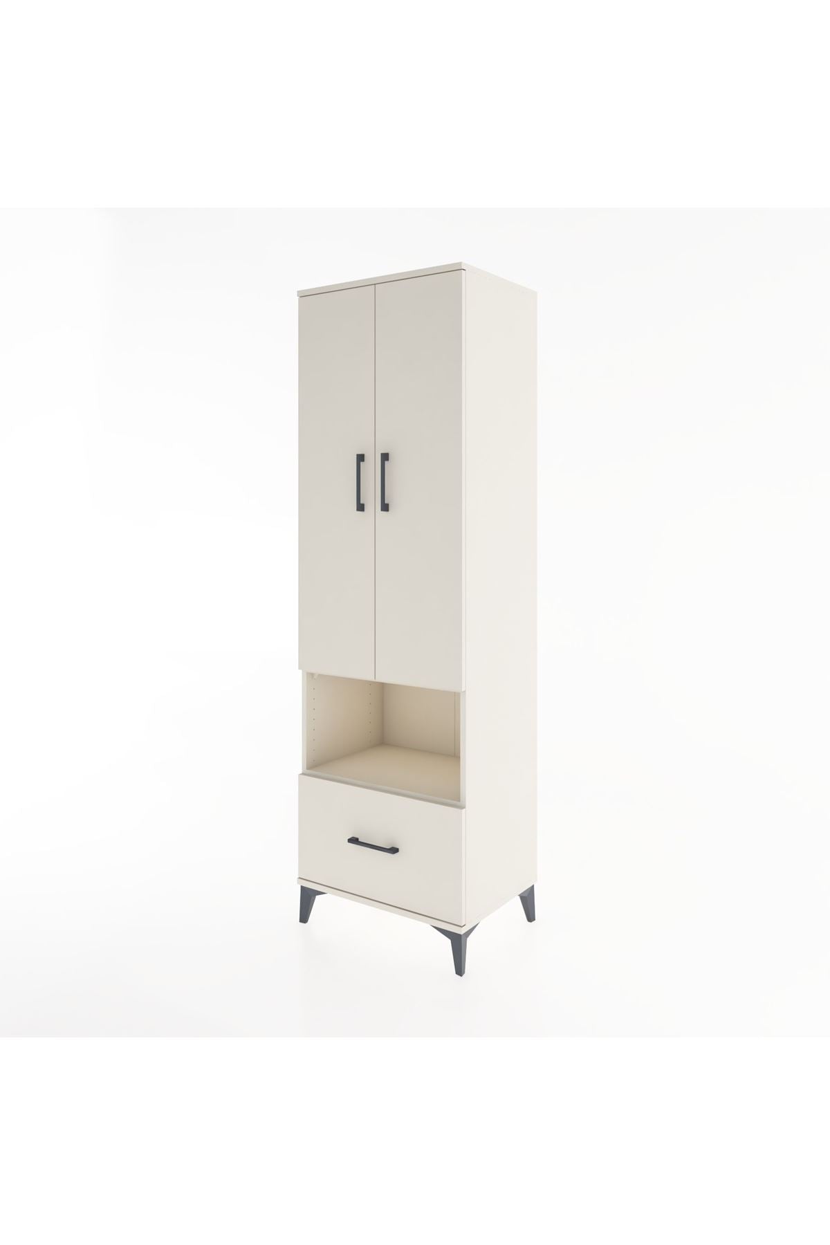 Hyperion Dolap 3 Raflı Tek Çekmeceli Tek Askılı 60x44x195 Aytaşı-Aytaşı