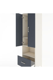 Hyperion Dolap 3 Raflı Tek Çekmeceli Tek Askılı 60x44x195 Aytaşı-Antrasit