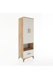 Hyperion Dolap 3 Raflı Tek Çekmeceli Tek Askılı 60x44x195 Çam-Aytaşı