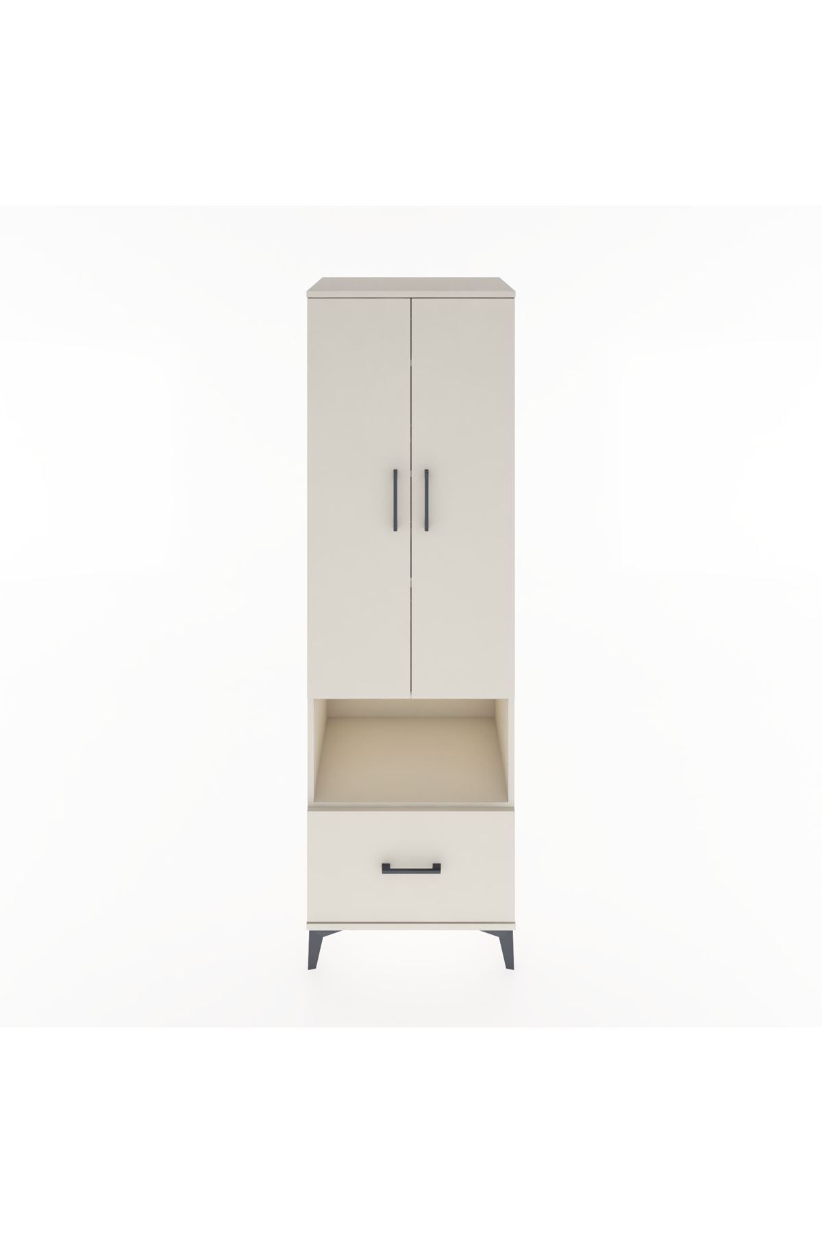 Hyperion Dolap 5 Raflı Tek Çekmeceli 2 Kapaklı 60x44x195 Aytaşı-Aytaşı