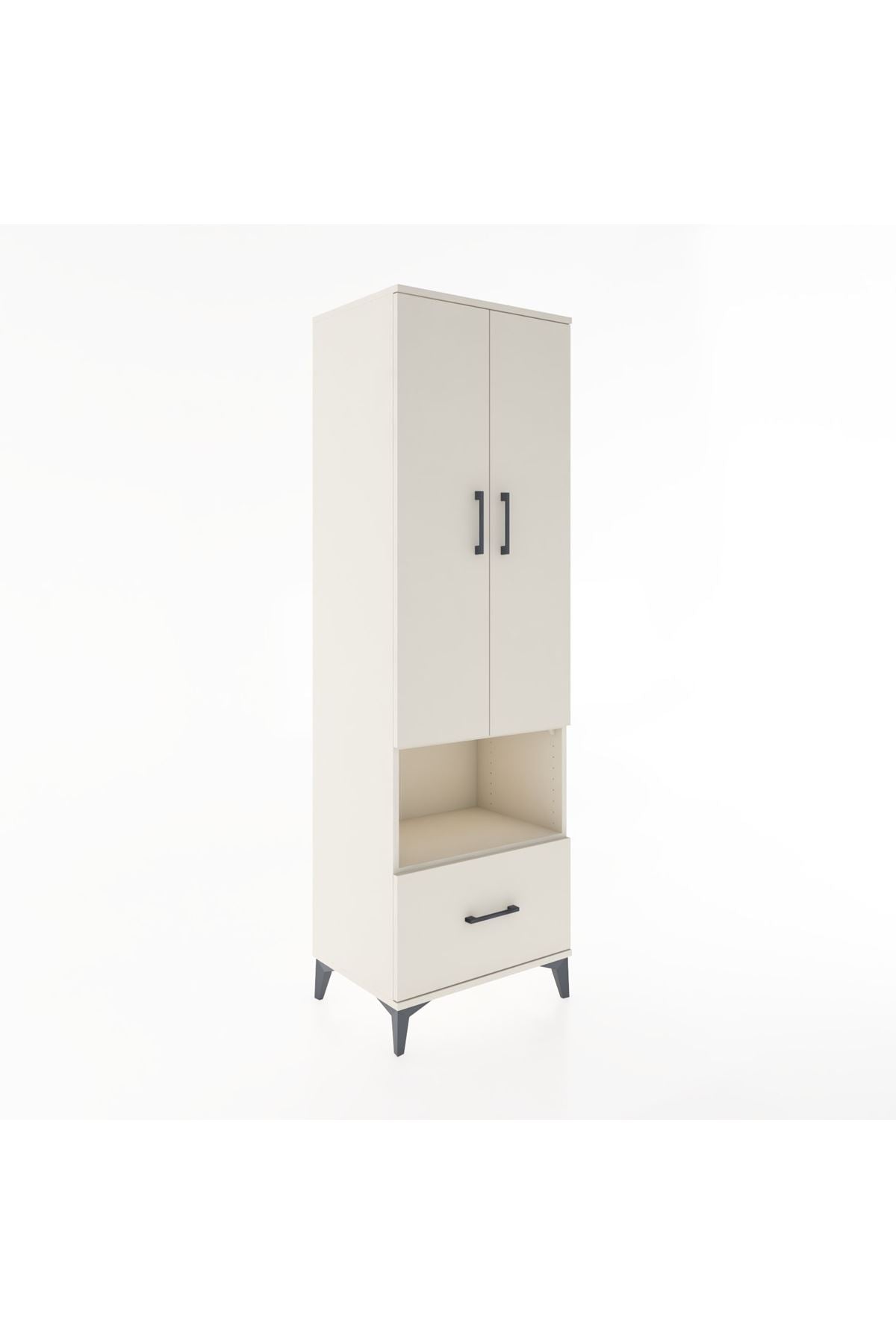 Hyperion Dolap 5 Raflı Tek Çekmeceli 2 Kapaklı 60x44x195 Aytaşı-Aytaşı