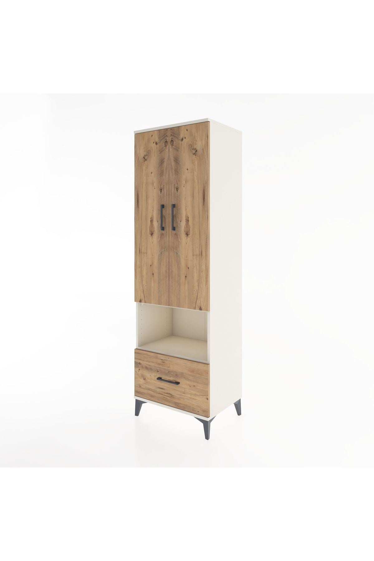 Hyperion Dolap 5 Raflı Tek Çekmeceli 2 Kapaklı 60x44x195 Aytaşı-Çam