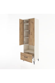 Hyperion Dolap 5 Raflı Tek Çekmeceli 2 Kapaklı 60x44x195 Aytaşı-Çam