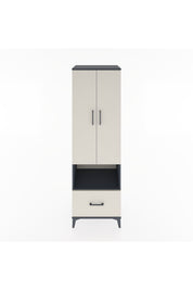 Hyperion Dolap 5 Raflı Tek Çekmeceli 2 Kapaklı 60x44x195 Antrasit-Aytaşı