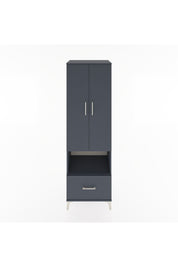 Hyperion Dolap 5 Raflı Tek Çekmeceli 2 Kapaklı 60x44x195 Antrasit-Antrasit