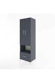 Hyperion Dolap 5 Raflı Tek Çekmeceli 2 Kapaklı 60x44x195 Antrasit-Antrasit