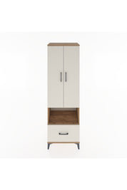 Hyperion Dolap 5 Raflı Tek Çekmeceli 2 Kapaklı 60x44x195 Çam-Aytaşı