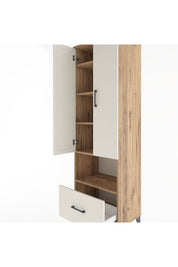 Hyperion Dolap 5 Raflı Tek Çekmeceli 2 Kapaklı 60x44x195 Çam-Aytaşı