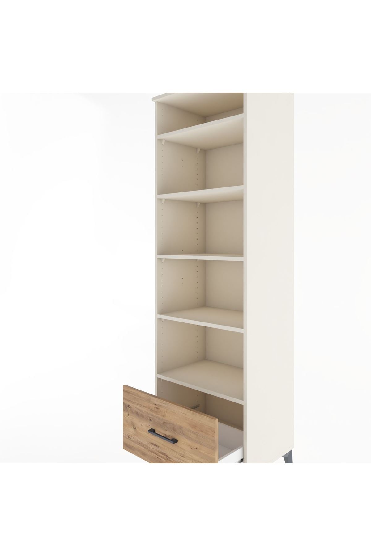 Hyperion Dolap 5 Raflı Tek Çekmeceli 60x44x195 Aytaşı-Çam