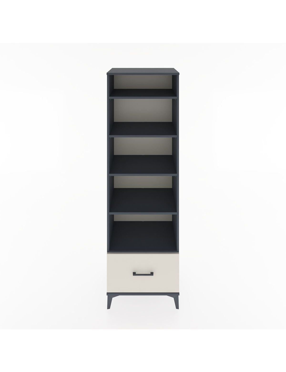 Hyperion Dolap 5 Raflı Tek Çekmeceli 60x44x195 Antrasit-Aytaşı