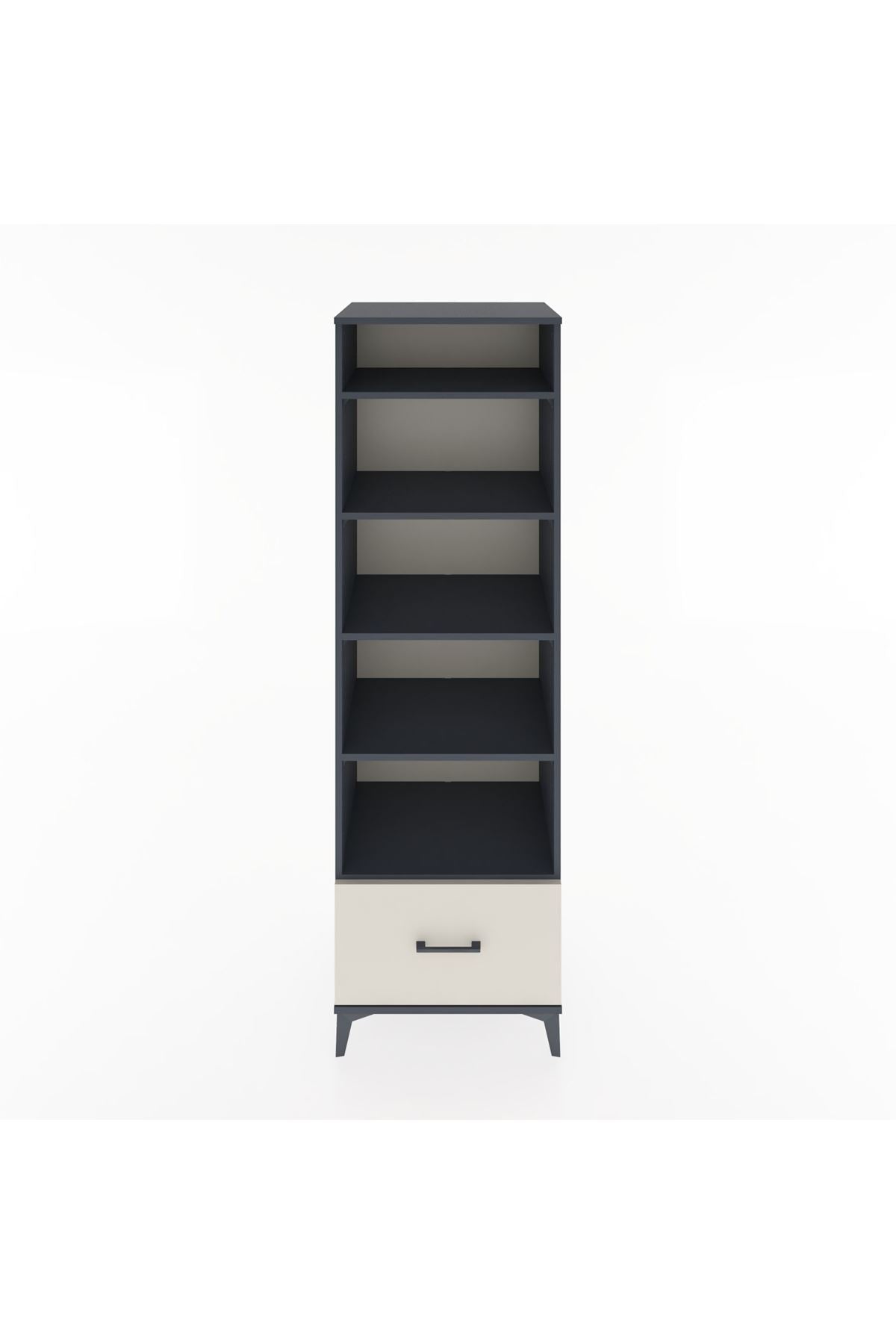 Hyperion Dolap 5 Raflı Tek Çekmeceli 60x44x195 Antrasit-Aytaşı