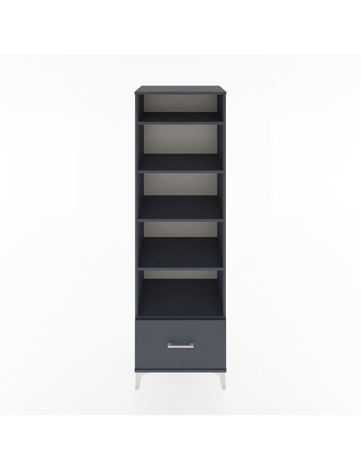 Hyperion Dolap 5 Raflı Tek Çekmeceli 60x44x195 Antrasit-Antrasit