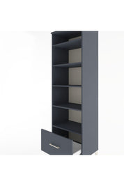 Hyperion Dolap 5 Raflı Tek Çekmeceli 60x44x195 Antrasit-Antrasit