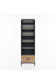 Hyperion Dolap 5 Raflı Tek Çekmeceli 60x44x195 Antrasit-Çam