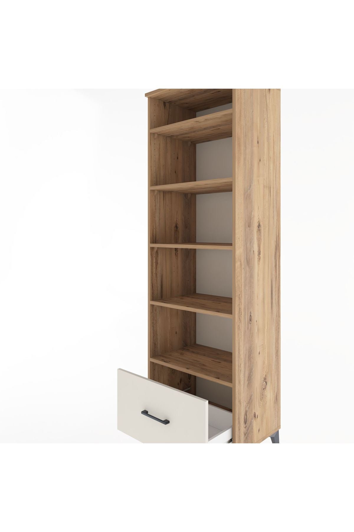 Hyperion Dolap 5 Raflı Tek Çekmeceli 60x44x195 Çam-Aytaşı