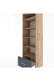 Hyperion Dolap 5 Raflı Tek Çekmeceli 60x44x195 Çam-Antrasit