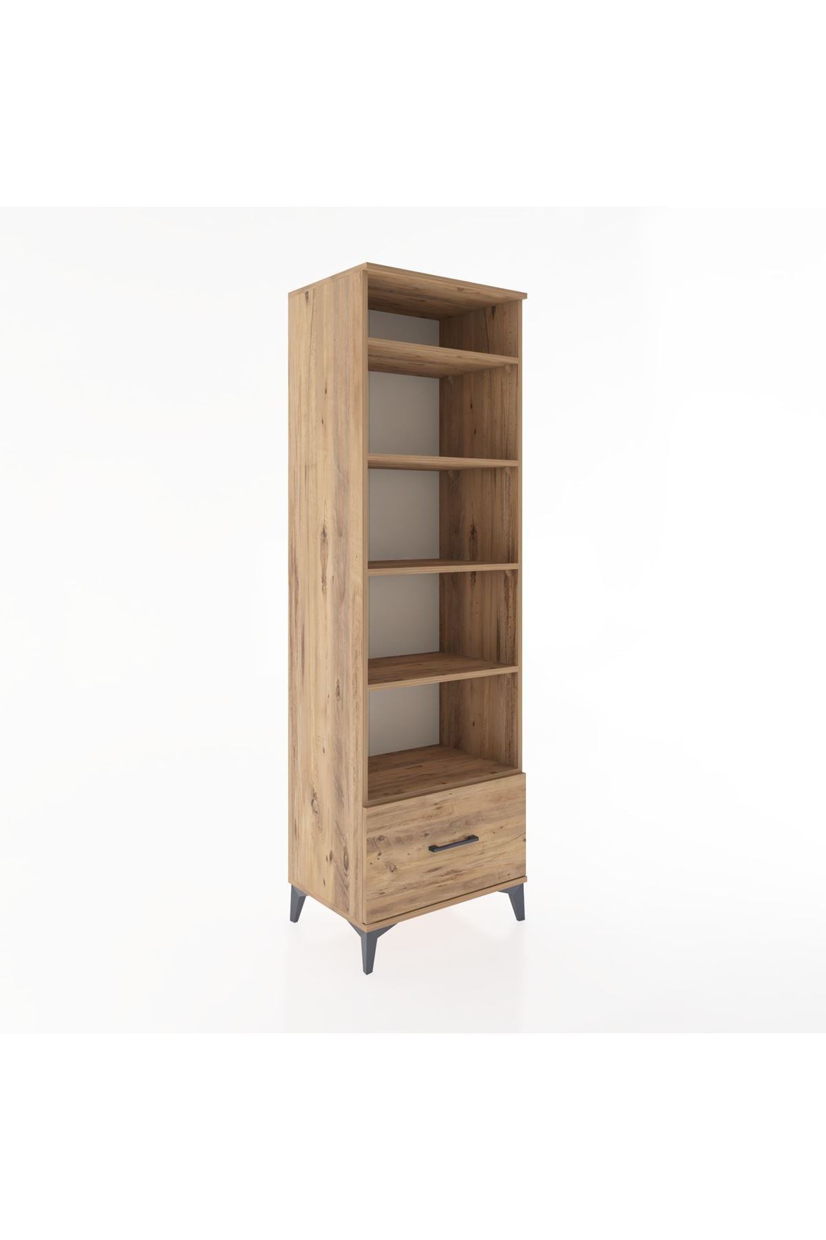 Hyperion Dolap 5 Raflı Tek Çekmeceli 60x44x195 Çam-Çam