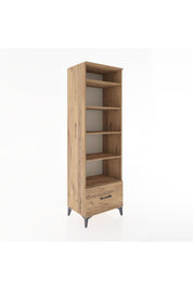 Hyperion Dolap 5 Raflı Tek Çekmeceli 60x44x195 Çam-Çam
