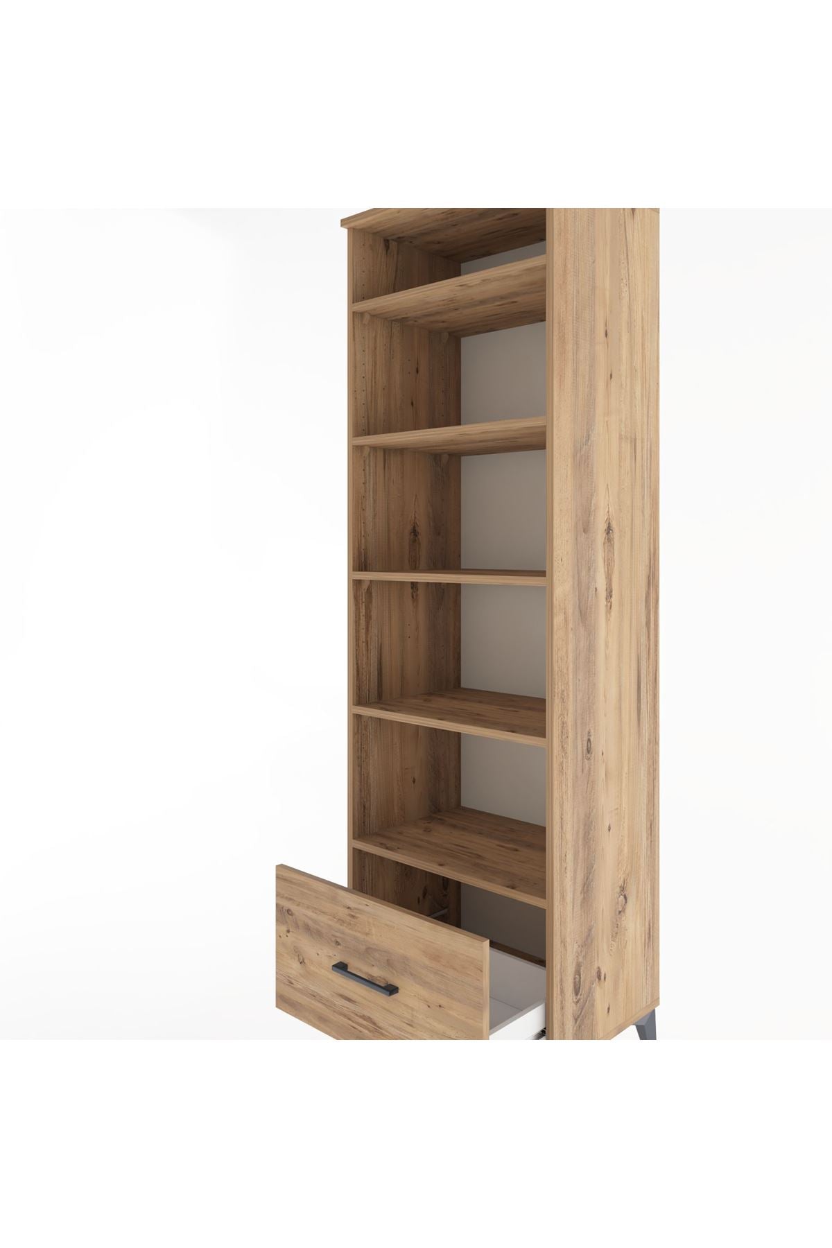 Hyperion Dolap 5 Raflı Tek Çekmeceli 60x44x195 Çam-Çam