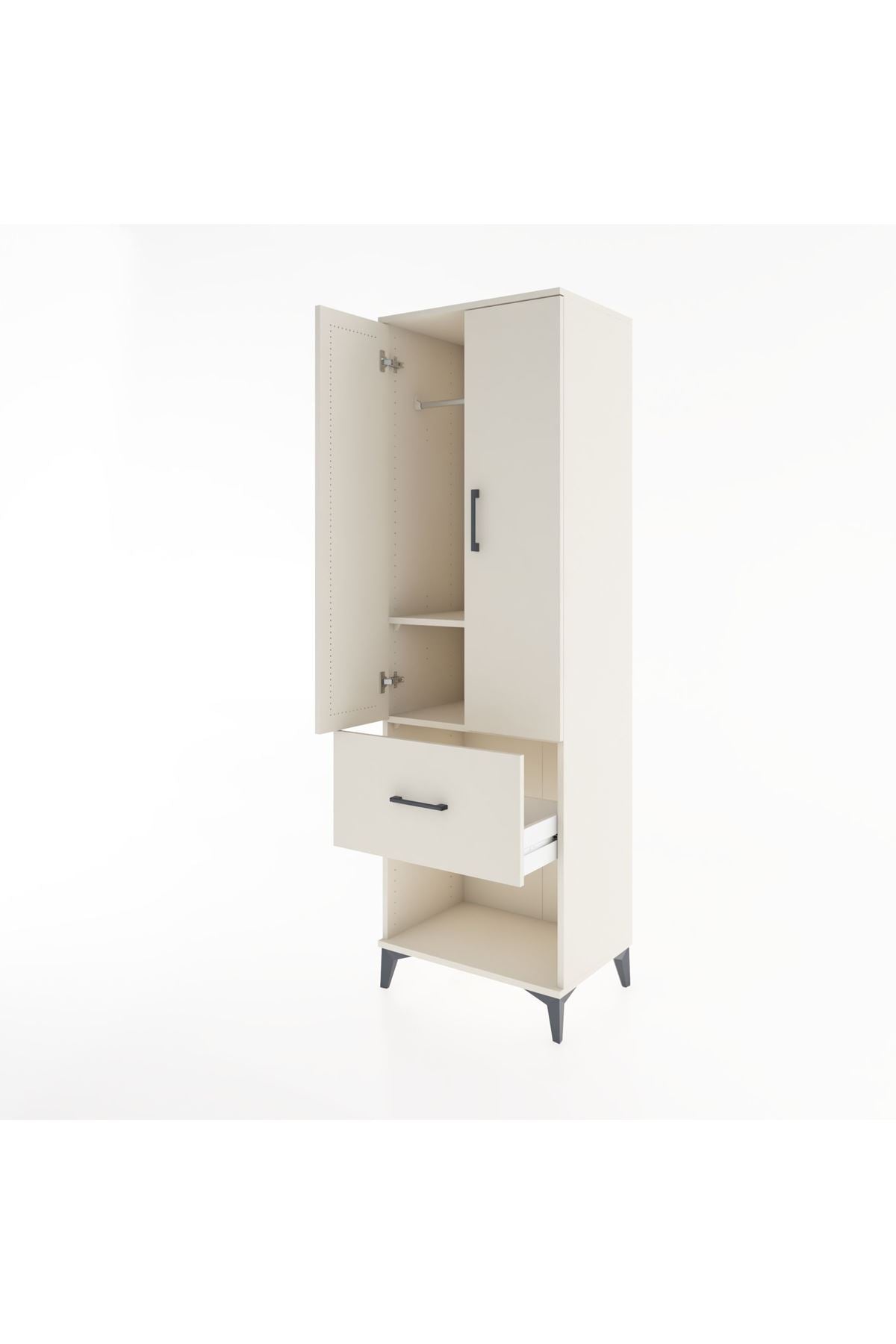 Hyperion Dolap 2 Raflı Tek Çekmeceli Tek Askılı 60x44x195 Aytaşı-Aytaşı